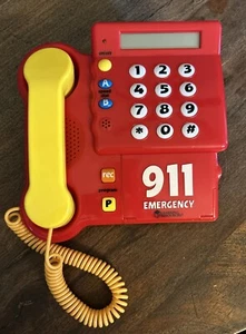 Learning Resources 911 Kids Teaching Red Emergency Call Telephone Phone Working - Picture 1 of 10