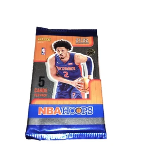 (1) Panini NBA Hoops 2021-22 - 5 cartes - Pack scellé en usine - Livraison gratuite !!! - Photo 1/3