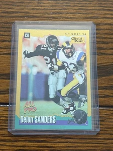 Deion Sanders 1994 Score Gold Zone #4 Atlanta Falcons - Picture 1 of 2