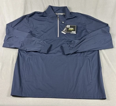 FootJoy Golf Jacket Hydroknit Pullover 1/4 Zip Large Navy Blue NWT MSRP $240 - Image 1 of 4