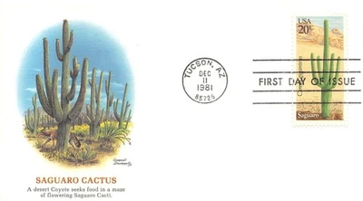 Scott #1942 Saguaro Cactus 1981 First Day Cover FDC Fleetwood - Image 1 of 2