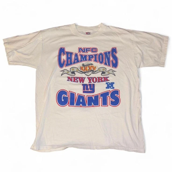 Camiseta rara 1991 New York Giants Super Bowl XXXI Campeones NFL HN2739 Foto 1 de 1