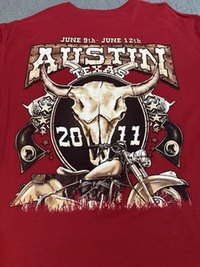T-shirt Austin Texas biker rally 2011 taglia XL - Foto 1 di 7