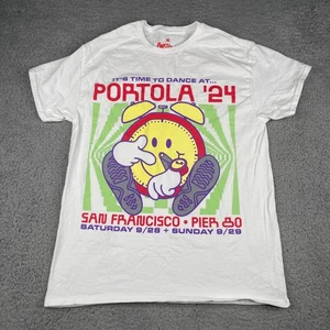 Portola Music Festival 2024 T-Shirt Herren Medium Weiß Kurzarm EDM - Bild 1 von 10