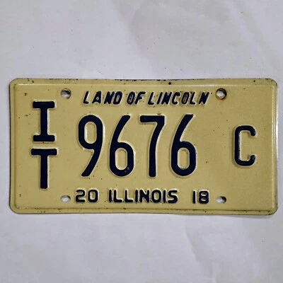 Matrícula de Illinois 2018 🔥gratis📬🔥 it 9676 c ~ etiqueta colorida Land of Lincoln Foto 1 de 4