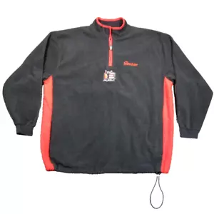 Dale Earnhardt Fleece Sweatshirt XL Black Red 1/4 Zip Drawcord Chase Authentics - Picture 1 of 10