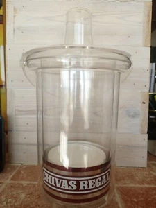 Chivas Regal Scotch Whiskey Portabottiglie Secchio Ghiaccio Raffreddatore Lucite Plastica Vintage - Foto 1 di 4