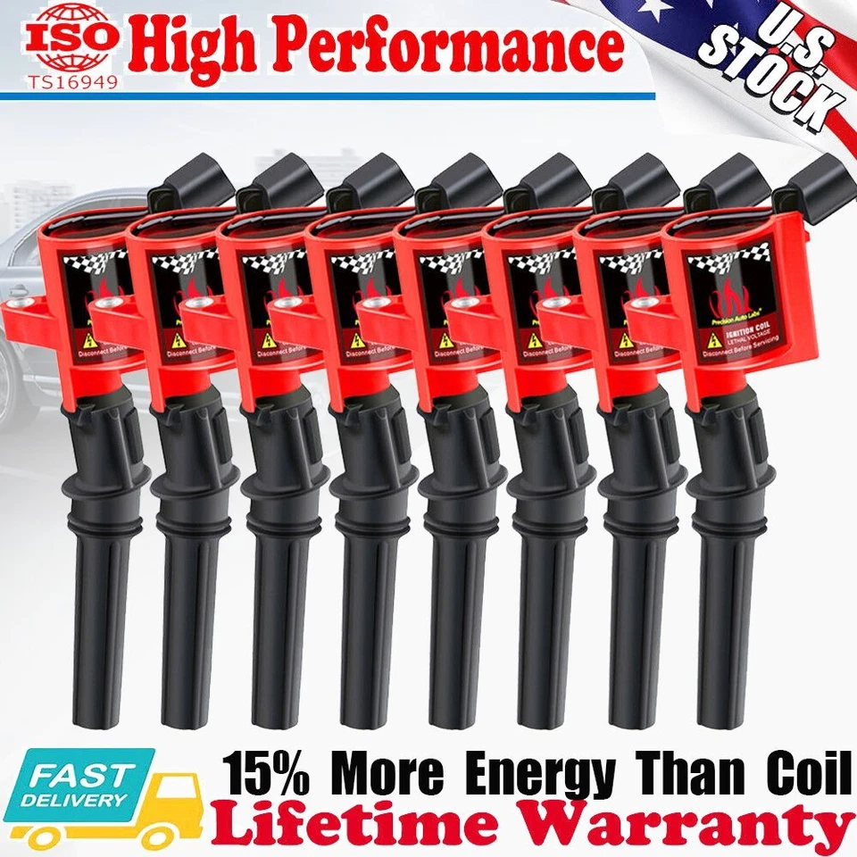 Paquete de 8 bobinas de encendido para Ford Crown Victoria DG508 4,6 L V8 1998-2011 DG481 DG491 Foto 1 de 4