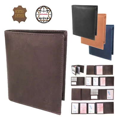 L&B COLLECTION Wickelbörse Herren Damen Geldbörse Echt Leder Portemonnaie Geldbeutel Portmonee