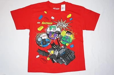 NWT LEGO BATMAN T shirt BOY  size L  (12-14?) red - Image 1 of 4