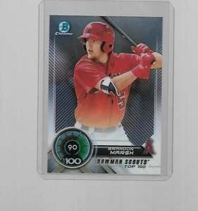 2018 BOWMAN CHROME BASEBALL BOWMAN SCOUTS' TOP 100 BRANDON MARSH #BTP-90 - Picture 1 of 1