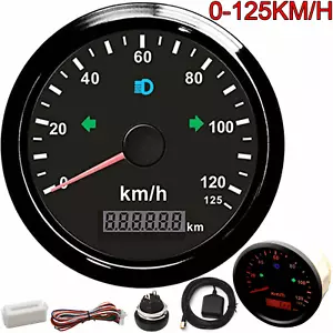 85mm GPS Speedometer Odometer 0-125KM/H Waterproof for Boat Motorcycle Car ATV - Picture 1 of 19