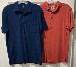 Mens AG Jeans Polo Shirt Lot of 2 Adriano Goldschmied Shirts Size Medium - Picture 1 of 6