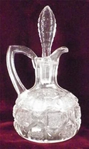 Rosetas Westmoreland Checkerboard Cruet Bridle EAPG 1910 antiguas como están - Imagen 1 de 8