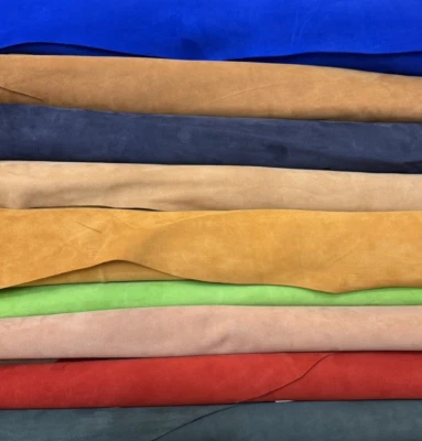 Camurça de cabra variedade diversão pacote peles de couro para artesanato - 9 cores totais no pacote - Imagem 1 de 3