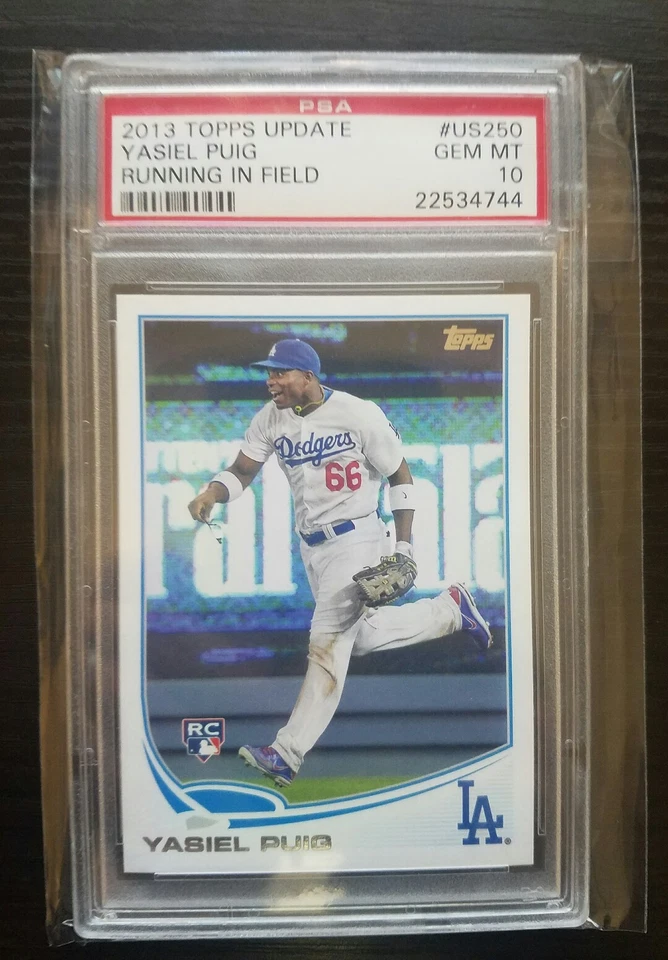 2013 Topps Update #US250 Yasiel Puig RC graded PSA 10 Gem Mint - Image 1 of 1