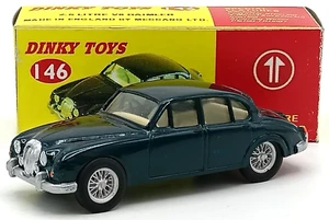 Dinky Toys Verde 2.5 Litros V8 Daimler Modelo Diecast En Caja 146 Meccano Inglaterra - Imagen 1 de 12