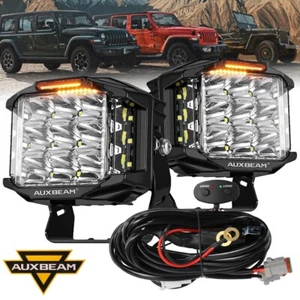AUXBEAM 5" LED Work Light Bar White&Amber ATV UTV Driving Offroad Work Fog Lamps - Picture 1 of 8