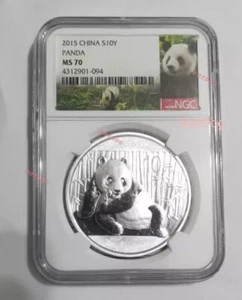 1Pcs NGC MS-70 China 2015 10YUAN 1Oz Silver Panda Coin China Panda COIN - Picture 1 of 2