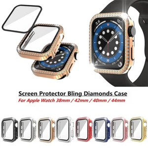 38 42 40 44MM Bling Diamond Case w/Screen Protector for Apple Watch SE 6 5 4 3 - Picture 1 of 19