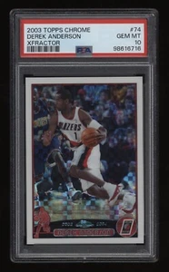 2003-04 Derek Anderson PSA 10 Topps Chrome Xfractor #107/220 *NICE* Low POP2 - Picture 1 of 2