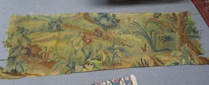 An Antique Hand Woven Flemish or French Tapestry fragment 27" x 80" Landscape - Picture 1 of 19