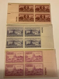 3US 3 Cent Washington National Capitol Stamps1950 Block Of 4, Scott #992, MNH/OG - Picture 1 of 1