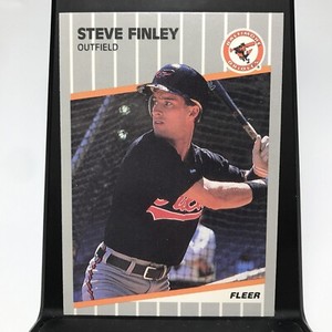 1989 Fleer Steve Finley #U-3 Rookie Cards Baltimore Orioles Updated Trading Card