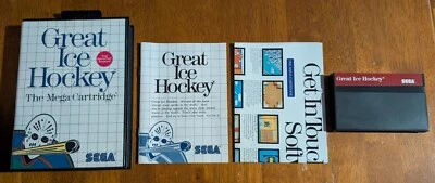 1986 Sega Master System Great Ice Hockey CIB *EXCELLENT HIGH GRADE EXAMPLE 🔥  - Image 1 of 4