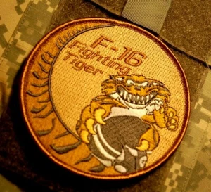 POLISH AIR FORCE F16 FIGHTING FALCON SWIRL velkrö Swirl Patch: FIGHTING TIGER - Picture 1 of 12