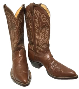 Justin traditionelle Herren Westernstiefel Größe 10-D mittelbraun Leder - Bild 1 von 15