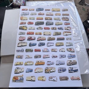 Awesome 78 VOLKSWAGEN WORK BUSES VW Vans 12x18” POSTER - Picture 1 of 3