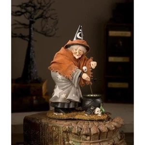 Bethany Lowe Estrella Luna Bruja Caldero Grande Decoración Halloween 12" - Imagen 1 de 3