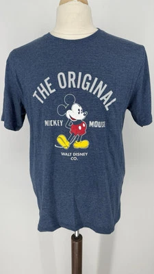 Micky Mouse blau Grafikdruck T-Shirt Größe M 24" PTP - Bild 1 von 4