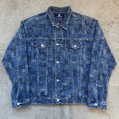 Chaqueta Vaquera Vintage Y2K Karl Kani Jeans Azul Abstracto Hip Hop Tupac Talla XL Foto 1 de 4