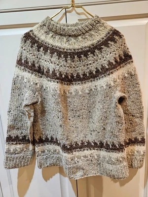 Suéter vintage Gaeltarra tejido a mano pura lana nueva para mujer talla 40; hecho en Irlanda Foto 1 de 4