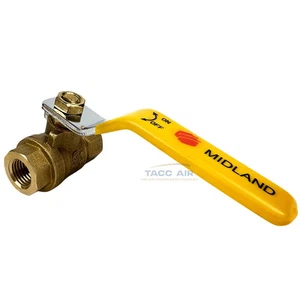 Válvula de bola de latón NPT de 1/4" válvula de cierre de puerto completo aprobada por CSA 600 psi WOG - Imagen 1 de 10