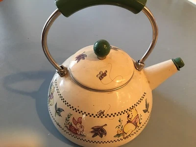 WINNIE THE POOH TEAPOT KETTLE ENAMEL WALT DISNEY WORLD AT HOME COLLECTION - Image 1 of 4