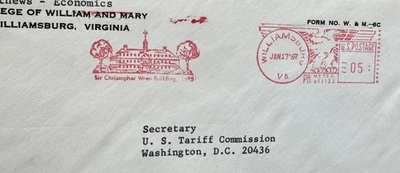 US University Meter Cover (013) +1967 +College William Mary +Sir Chris Wren Bldg - Image 1 of 3