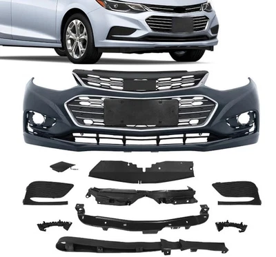 Front Bumper Cover Upper Lower Grille For 2016-2018 Chevrolet Chevy Cruze 13pcs Foto 1 de 3