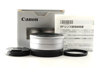 US Duty Paid Top Mint Canon EF-M 22mm F/2 STM Lens Silver Box #3614 - image 1 of 4