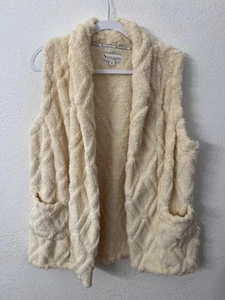 Koolaburra by UGG cream colored faux fur vest women size XL - Picture 1 of 6