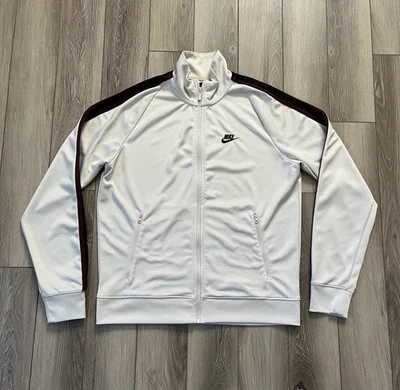 Chaqueta deportiva Nike N98 Tribute cremallera completa talla M marfil negro/borgoña Foto 1 de 4