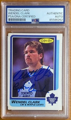 WENDEL CLARK SIGNED 1986/87 OPC ROOKIE #149 INSCR "CAPTAIN CRUNCH" PSA DNA AUTO - Image 1 of 2