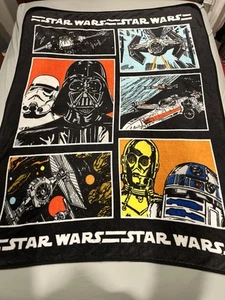 Vintage Star Wars Death Vader Fleece Throw Soft Blanket 62 L x 47” W Vintage - Picture 1 of 7
