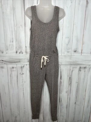 PHILANTHROPY GRAY KNIT DRAWSTRING WAIST SLEEVELESS LOUNGE JOGGER JUMPSUIT S - Image 1 of 4