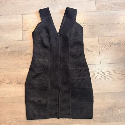 WOW Couture Bodycon Vestido Vendaje Mini Vestido de Fiesta de Cóctel Negro Grande L Cremallera Foto 1 de 4