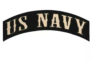 Parche Top Rocker de la Marina de los Estados Unidos 12" | Hierro Bordado Patriótico Militar en Grande - Imagen 1 de 5