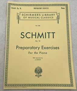 Schmitt Preparatory Exercises for the Piano Op. 16 Vol. 434 Schirmers Library - Picture 1 of 11