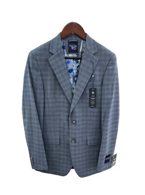 Blazer Penguin Munsingwear Chaqueta Deportiva Gris con Rayas Azules AJUSTE CEÑIDO Elástico 36R Foto 1 de 4